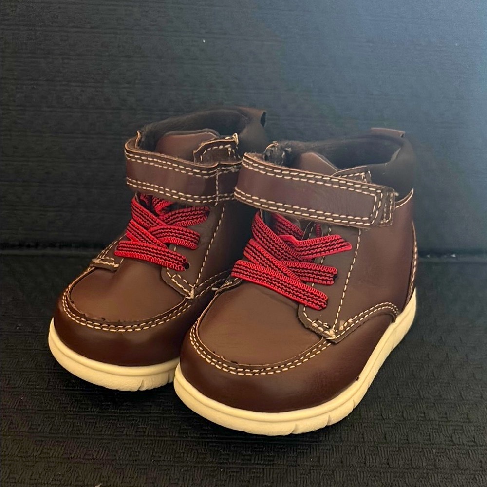 Carter’s Baby Brown Boots with Red Laces